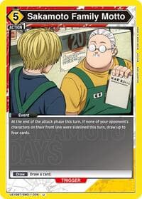 Sakamoto Family Motto - UE19BT: SAKAMOTO DAYS - Union Arena card
