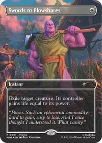 Swords to Plowshares (Borderless) (Magazine Insert) - Media Promos - Magic: The Gathering card