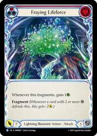 Fraying Lifeforce - Omens of the Third Age - Flesh and Blood TCG card