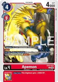 Apemon - Digital World Shambala - Digimon Card Game card