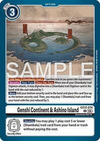 Genshi Continent & Ashino Island - Digital World Shambala - Digimon Card Game card