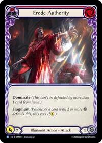 Erode Authority (Red) - Omens of the Third Age - Flesh and Blood TCG card