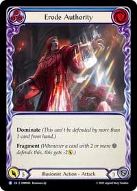 Erode Authority (Blue) - Omens of the Third Age - Flesh and Blood TCG card