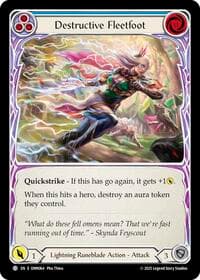 Destructive Fleetfoot (Blue) - Omens of the Third Age - Flesh and Blood TCG card
