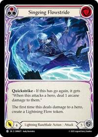 Singeing Flowstride (Red) - Omens of the Third Age - Flesh and Blood TCG card