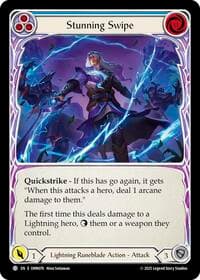 Stunning Swipe (Blue) - Omens of the Third Age - Flesh and Blood TCG card
