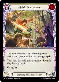 Quick Succession (Yellow) - Omens of the Third Age - Flesh and Blood TCG card