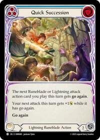 Quick Succession (Blue) - Omens of the Third Age - Flesh and Blood TCG card