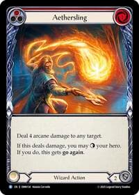 Aethersling (Red) - Omens of the Third Age - Flesh and Blood TCG card
