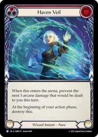 Haven Veil (Red) - Omens of the Third Age - Flesh and Blood TCG card