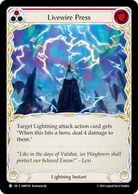 Livewire Press (Red) - Omens of the Third Age - Flesh and Blood TCG card