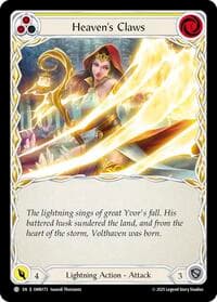 Heaven's Claws (Yellow) - Omens of the Third Age - Flesh and Blood TCG card
