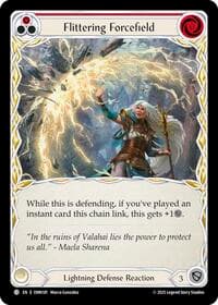 Flittering Forcefield (Red) - Omens of the Third Age - Flesh and Blood TCG card