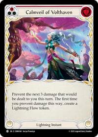 Calmveil Of Volthaven (Red) - Omens of the Third Age - Flesh and Blood TCG card