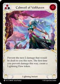 Calmveil Of Volthaven (Yellow) - Omens of the Third Age - Flesh and Blood TCG card