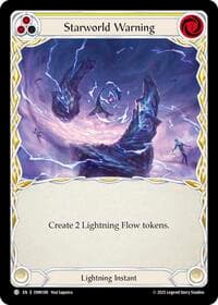 Starworld Warning (Yellow) - Omens of the Third Age - Flesh and Blood TCG card