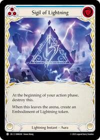 Sigil Of Lightning (Blue) - Omens of the Third Age - Flesh and Blood TCG card