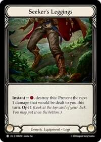 Seeker's Leggings - Omens of the Third Age - Flesh and Blood TCG card