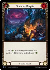Ominous Respite (Yellow) - Omens of the Third Age - Flesh and Blood TCG card