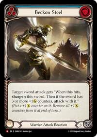 Beckon Steel (Blue) - Omens of the Third Age - Flesh and Blood TCG card