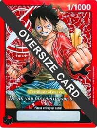 Monkey.D.Luffy (Certificate of our crew) (Oversized) - One Piece Promotion Cards - One Piece Card Game card