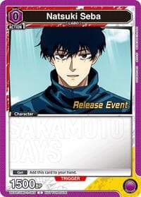 Natsuki Seba (065) - UE19BT: SAKAMOTO DAYS Release Event Cards - Union Arena card