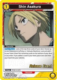 Shin Asakura (014) - UE19BT: SAKAMOTO DAYS Release Event Cards - Union Arena card