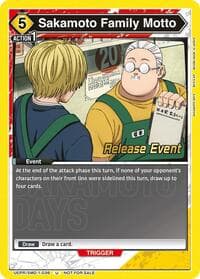 Sakamoto Family Motto - UE19BT: SAKAMOTO DAYS Release Event Cards - Union Arena card