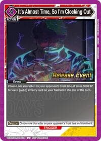 It's Almost Time, So I'm Clocking Out - UE19BT: SAKAMOTO DAYS Release Event Cards - Union Arena card