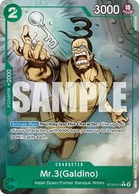 Mr.3(Galdino) (Full Art) - ST-30: Starter Deck 30 EX Luffy & Ace - One Piece Card Game card