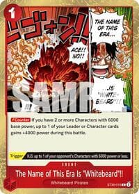 The Name of This Era Is "Whitebeard"!! - ST-30: Starter Deck 30 EX Luffy & Ace - One Piece Card Game card