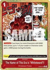 The Name of This Era Is "Whitebeard"!! (Parallel) - ST-30: Starter Deck 30 EX Luffy & Ace - One Piece Card Game card