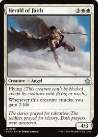 Herald of Faith (0735) - Foundations - Magic: The Gathering card