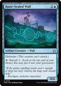Rune-Sealed Wall (0745) - Foundations - Magic: The Gathering card