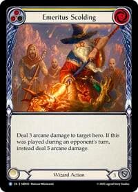 Emeritus Scolding (Yellow) - Silver Age Chapter 3 - Flesh and Blood TCG card