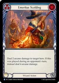Emeritus Scolding (Blue) - Silver Age Chapter 3 - Flesh and Blood TCG card