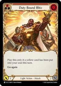 Duty Bound Blitz (Red) - Silver Age Chapter 3 - Flesh and Blood TCG card