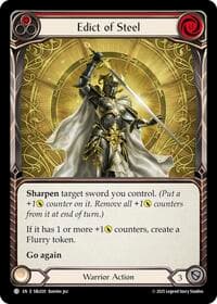 Edict of Steel (Red) - Silver Age Chapter 3 - Flesh and Blood TCG card