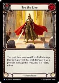 Toe the Line (Red) - Silver Age Chapter 3 - Flesh and Blood TCG card