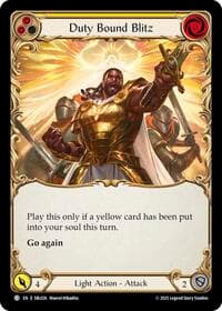 Duty Bound Blitz (Yellow) - Silver Age Chapter 3 - Flesh and Blood TCG card