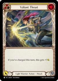Valiant Thrust (Yellow) - Silver Age Chapter 3 - Flesh and Blood TCG card
