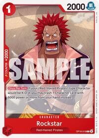 Rockstar - The Time of Battle - One Piece Card Game card