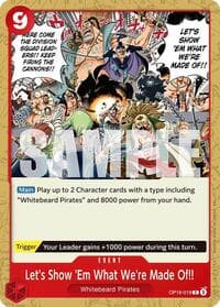 Let's Show 'Em What We're Made Of!! - The Time of Battle - One Piece Card Game card