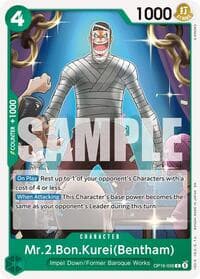 Mr.2.Bon.Kurei(Bentham) (036) - The Time of Battle - One Piece Card Game card