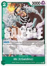 Mr.3(Galdino) (037) - The Time of Battle - One Piece Card Game card