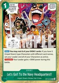 Let's Go!! To the Navy Headquarters.. - The Time of Battle - One Piece Card Game card