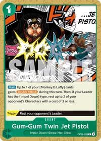 Gum-Gum Twin Jet Pistol - The Time of Battle - One Piece Card Game card