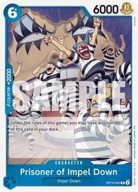 Prisoner of Impel Down - The Time of Battle - One Piece Card Game card