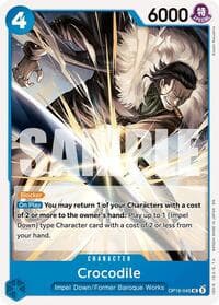 Crocodile - The Time of Battle - One Piece Card Game card