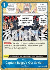Captain Buggy's Our Savior!! - The Time of Battle - One Piece Card Game card